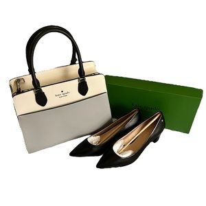 NWT Kate Spade Moulin Shoes and Gray Color Block Purse SET!!